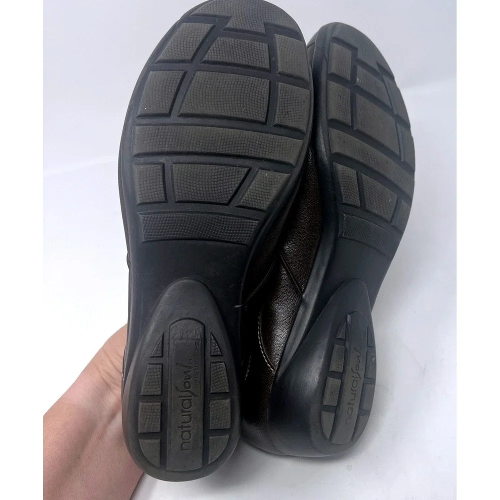 Natural Soul by Naturalizer Women's 8.5 Brown Mary Jane Comfort Flats Shoes EUC